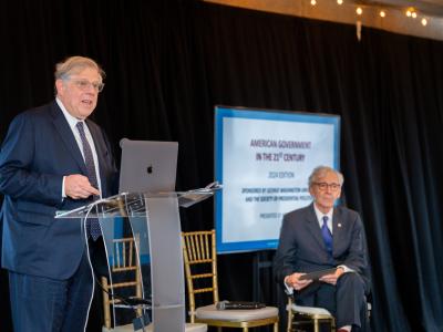 Mark Penn and Chris Arterton, founding dean of GSPM.