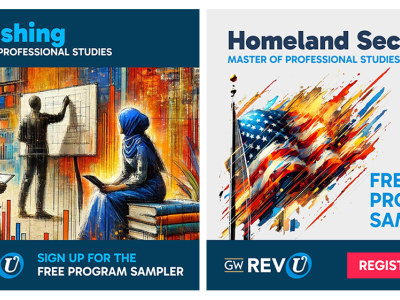 Publishing and Homeland Security Program samplers on GW RevU