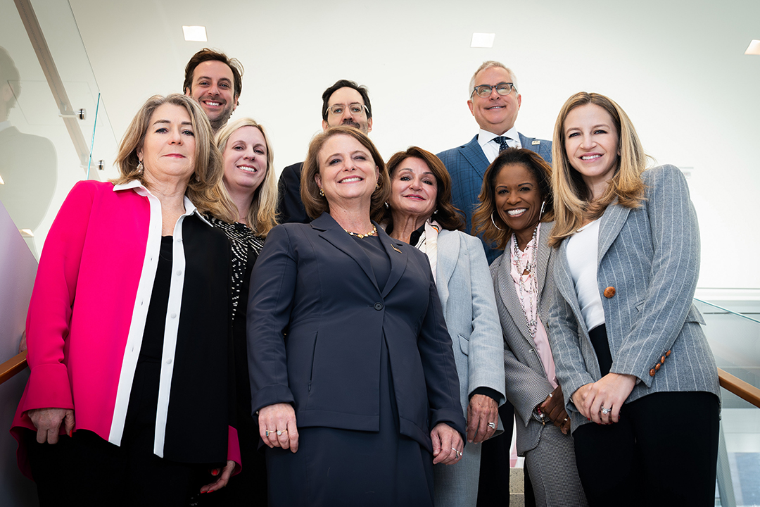 GSPM Board of Advisors group shot with Dean Liesl Riddle
