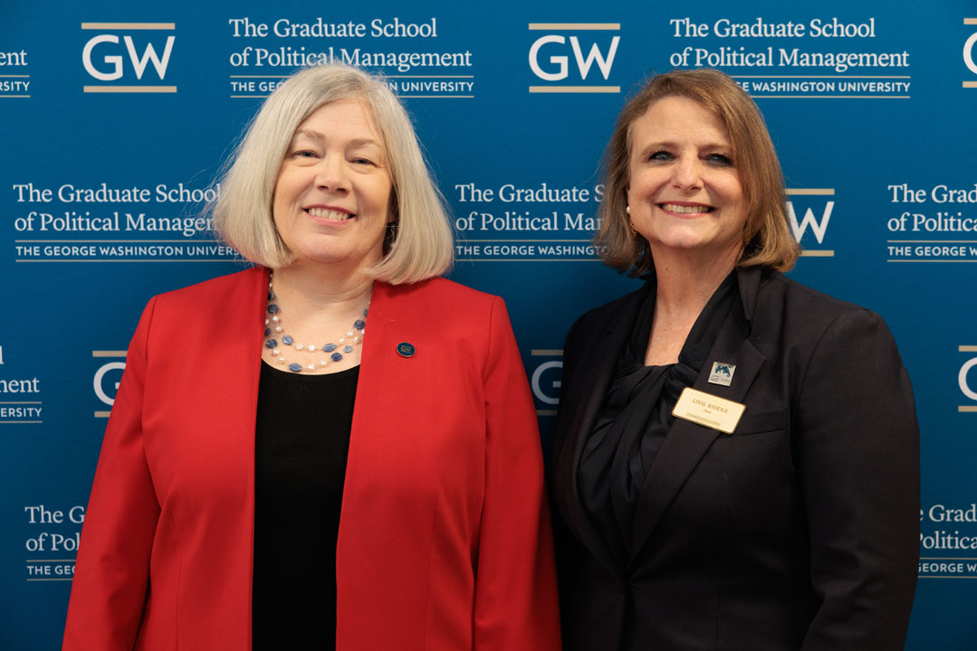 GW President Ellen Granberg and CPS Dean Liesl Riddle