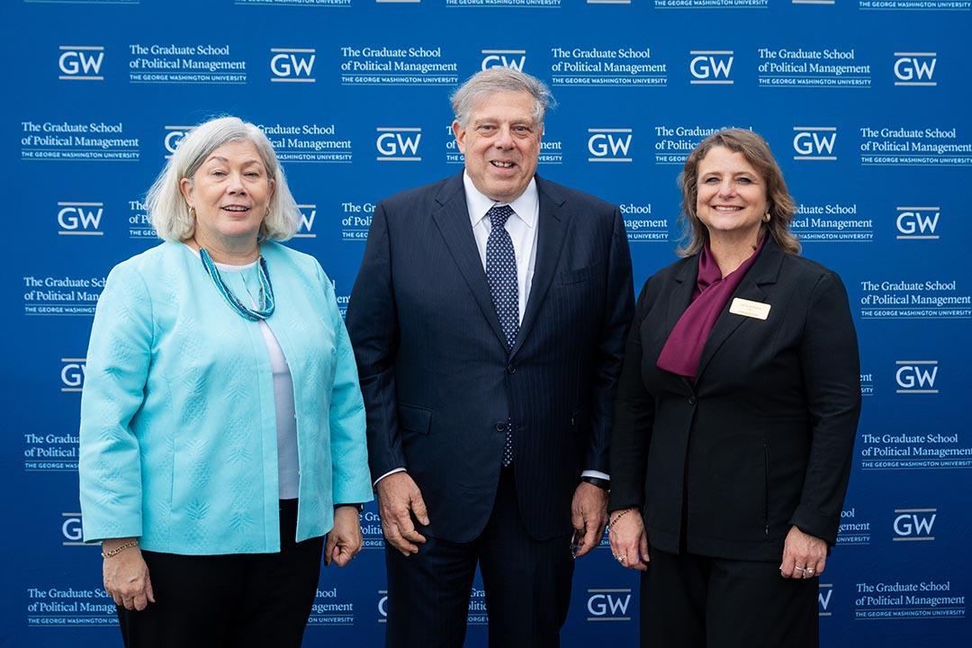 President Granberg (l), Mark Penn and CPS Dean Riddle.