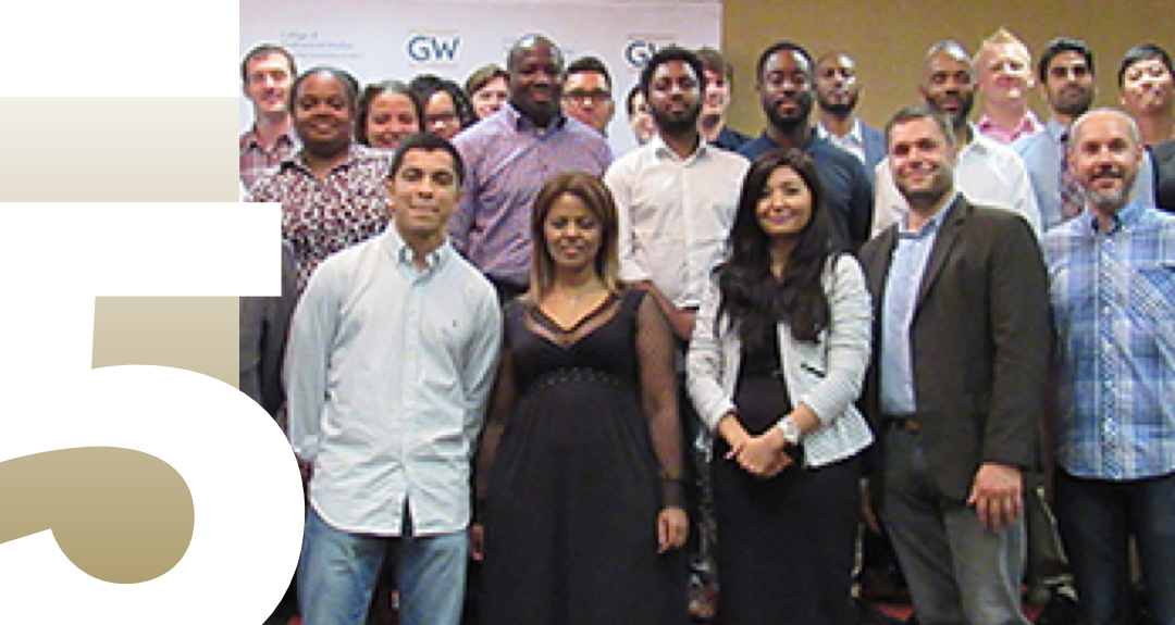 5 Graduate Certificate programs, number 5 with large group of students