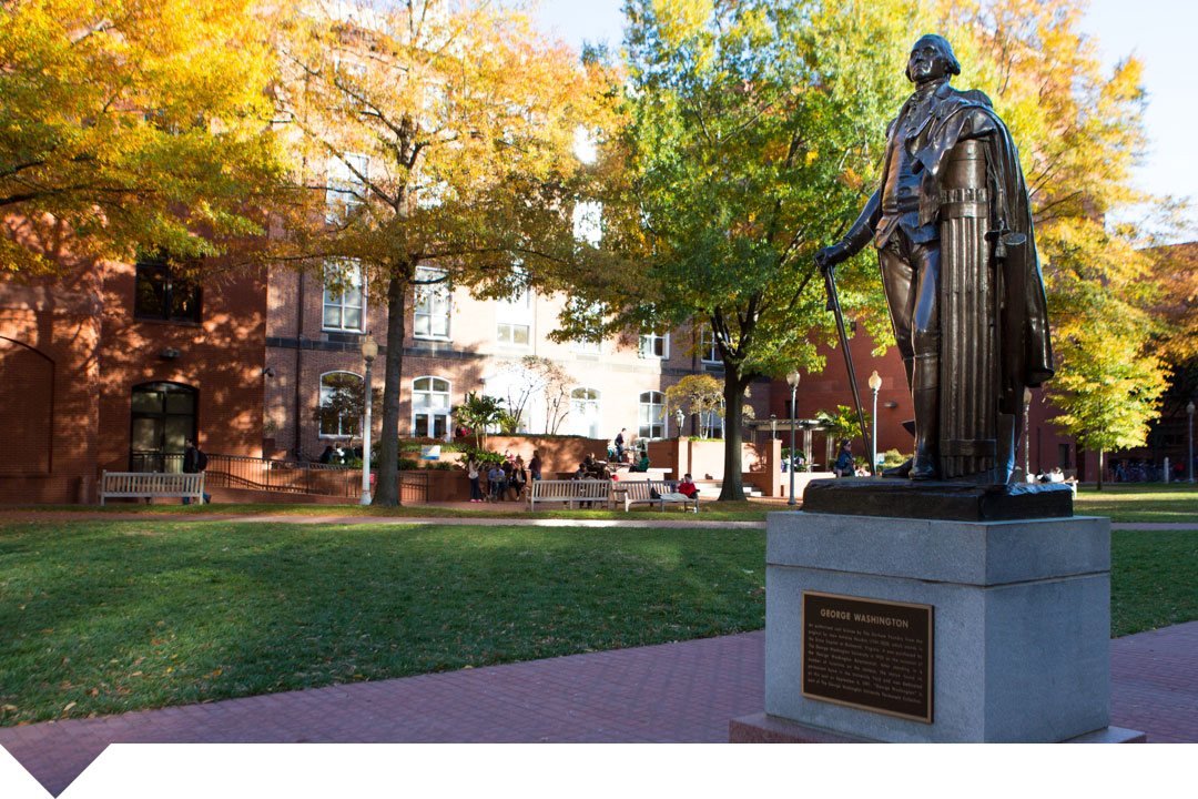 George Washington Statue in University Yard