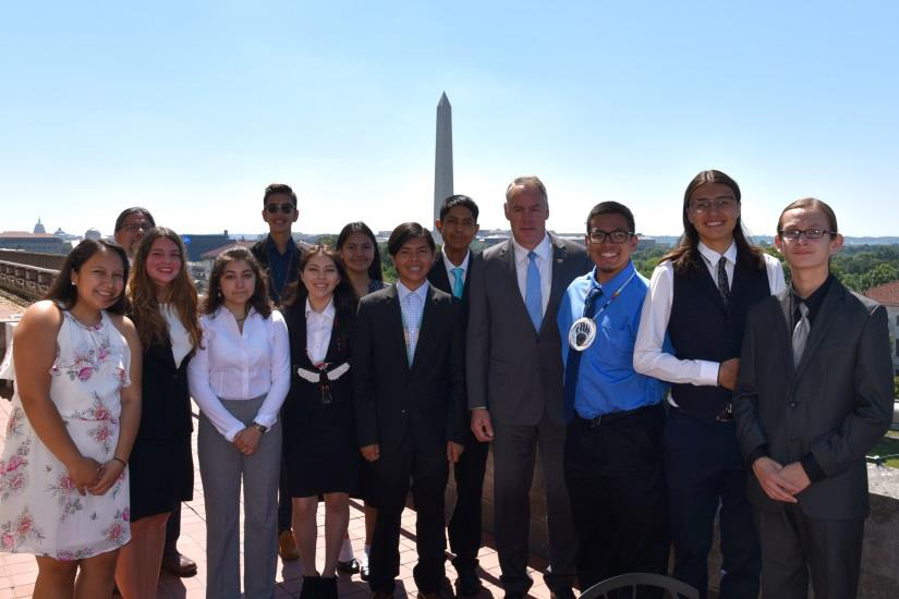 Secretary Zinke with American Indian High School Students (INSPIRE Program)