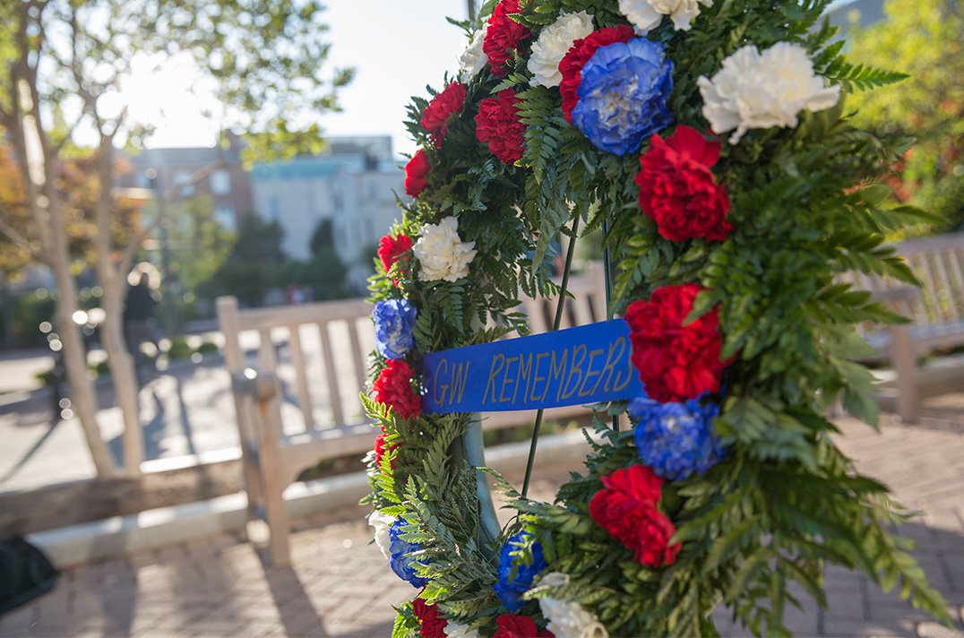 Memorial day wreath - GW Remembers