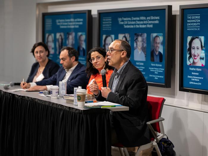 panel discussion of 4 people