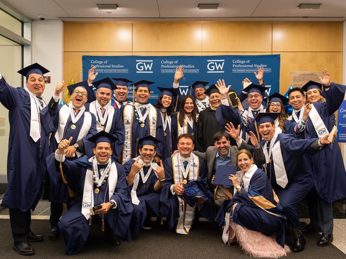Graduates in cap and gowns