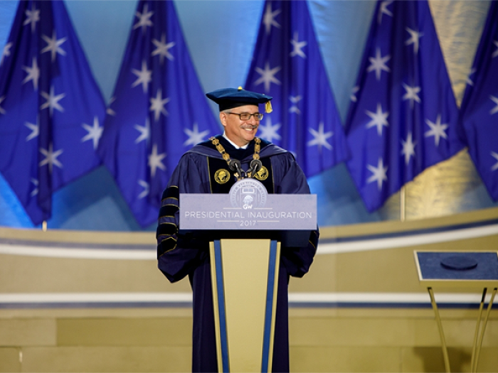 Dr. LeBlanc during inauguration