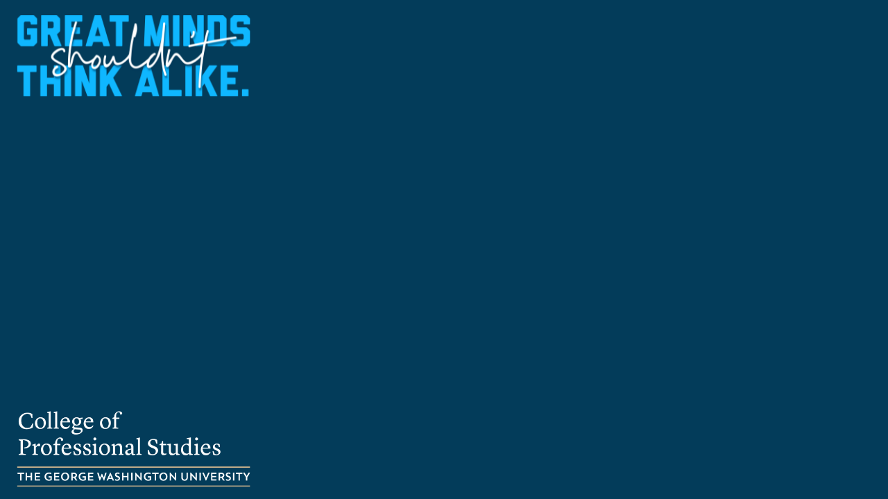 Blue Zoom background with "Great minds shouldn't think alike" in top left corner; CPS logo in bottom left corner