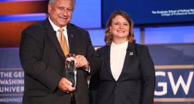 Secretary Del Toro and Dean Liesl Riddle
